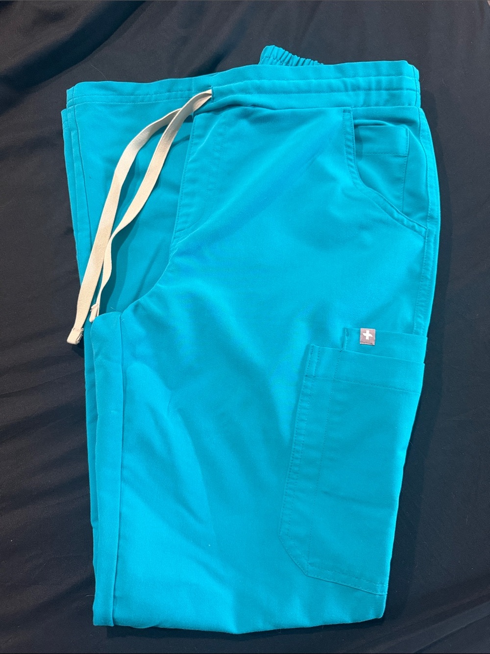 FIGS Women's Small Aqua Teal Scrub Pants with Drawstring PO#1773